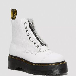 Dr. Martens White Leather Sinclair Boots platform